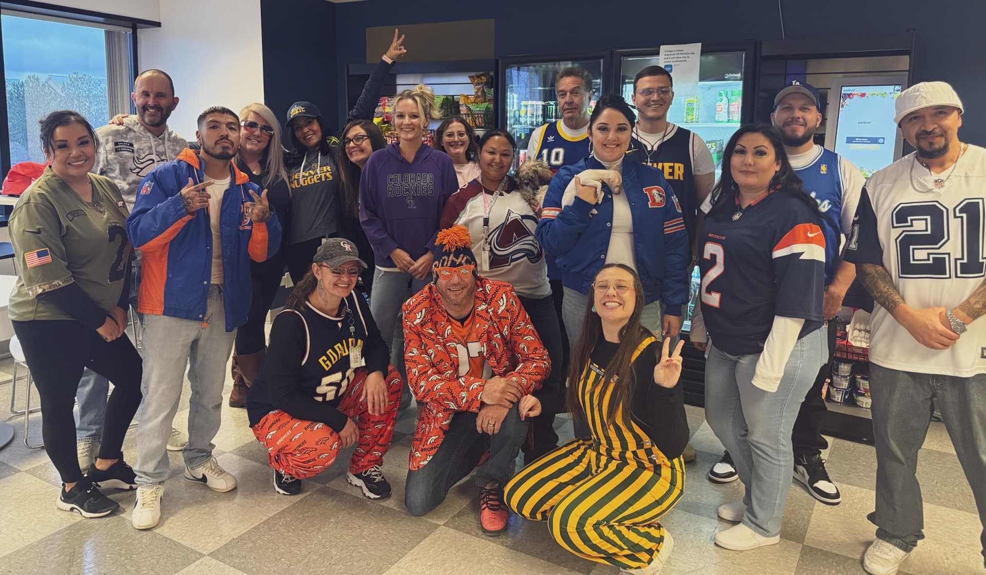 UQUAL team sports jersey day at the office